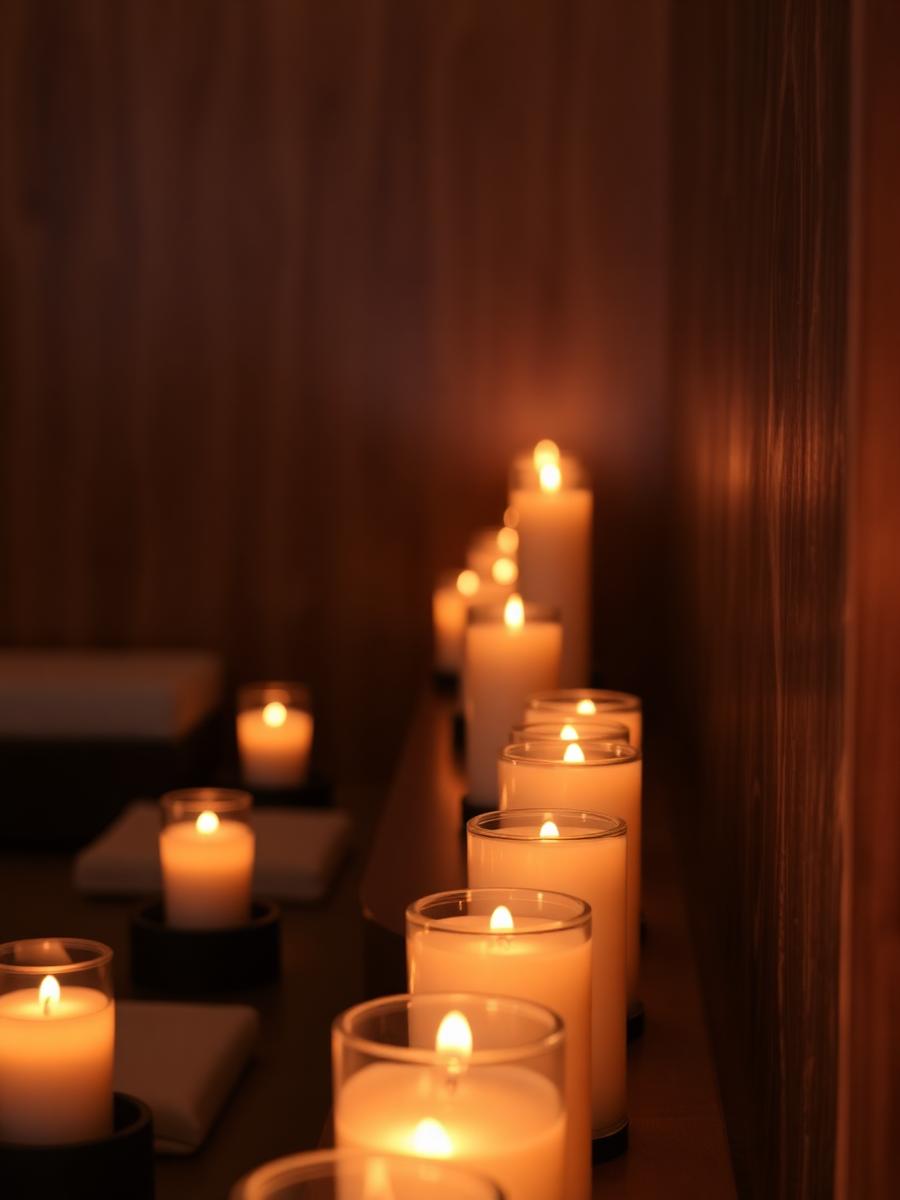 Candle-lit relaxation lounge